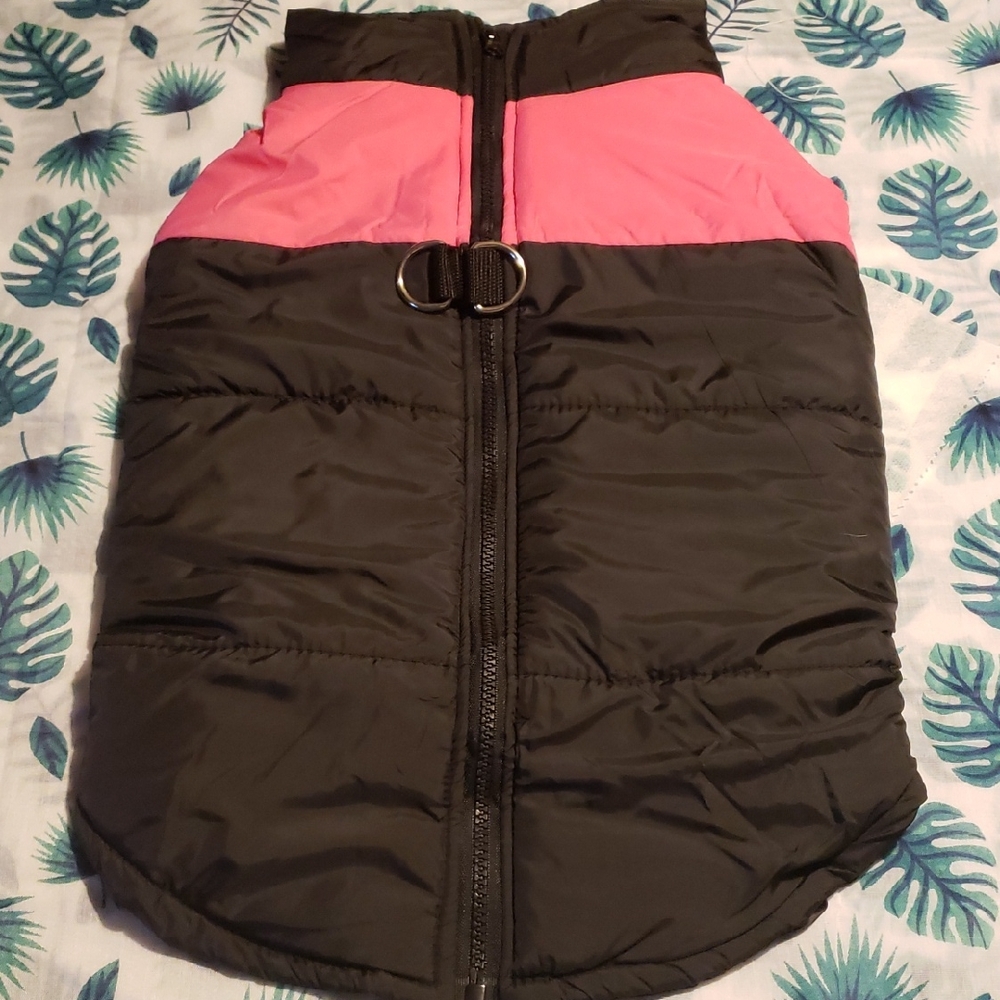 Pink and Black Dog Vest